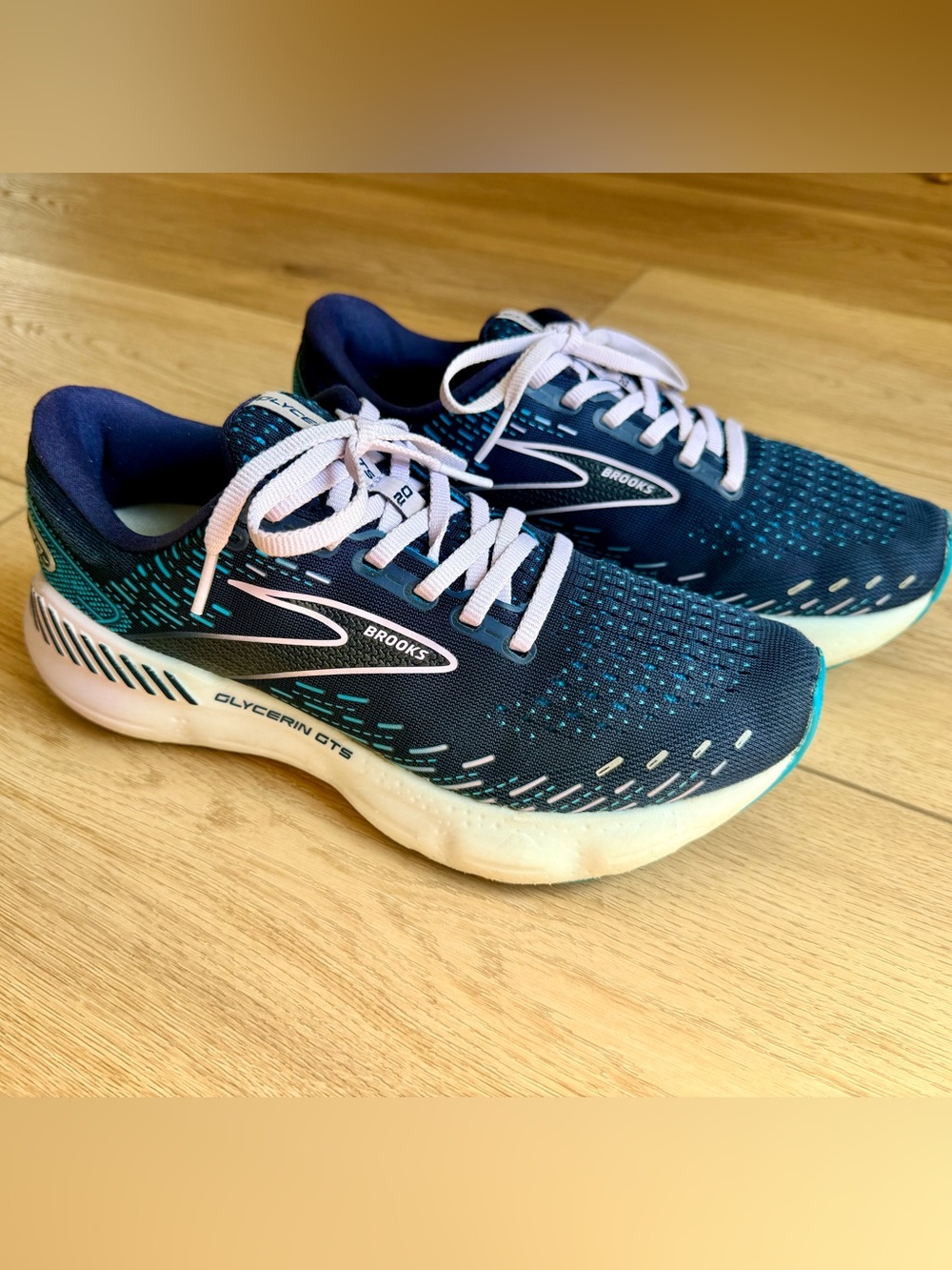 Brooks Glycerin GTS 20 Navy Teal Running Shoes